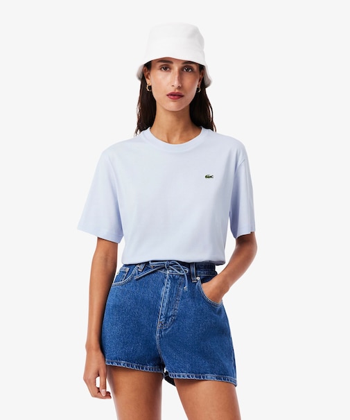 ハイクオリティ ピマコットン仕立て ワンポイントソフトタッチ半袖Tシャツ