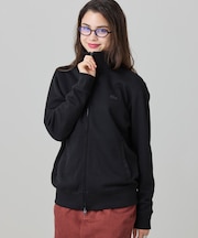 鹿の子ダブルジップ ハイネック ドライバーズニット