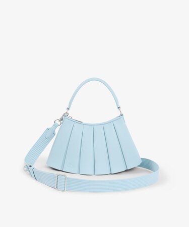 LENGLEN ラムレザープリーツハンドバッグ 2WAY ショルダーバッグ