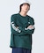 ヘビーウェイト スリーブプリント ロングリブスリーブTシャツ