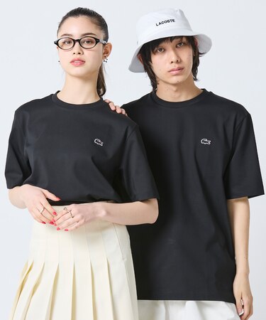 二層構造 消臭 速乾 UVカット ワンポイント アウトラインロゴクルーネック半袖Tシャツ