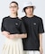 二層構造 消臭 速乾 UVカット ワンポイント アウトラインロゴクルーネック半袖Tシャツ