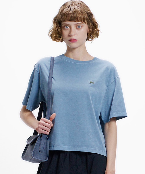 クロップド丈 ピグメントダイTシャツ