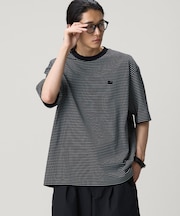 【オンライン限定】LACOSTE ボーダー リンガーネック 半袖Tシャツ