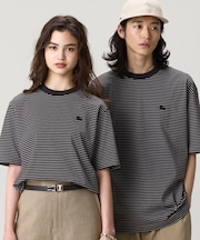 【オンライン限定】LACOSTE ボーダー リンガーネック 半袖Tシャツ