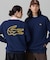【オンライン限定】LACOSTE  オーバーサイズ 裏毛 バックプリント クルーネック スウェット