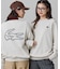 【オンライン限定】LACOSTE  オーバーサイズ 裏毛 バックプリント クルーネック スウェット