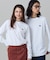 【オンライン限定】LACOSTE  オーバーサイズ 配色ラインリブ ロングスリーブTシャツ