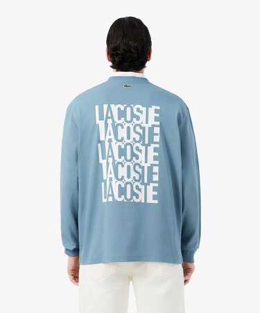 ブランドネームロゴグラフィックバックプリントロングスリーブTシャツ