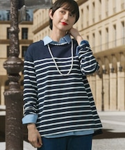 マリンストライプ ロングスリーブボーダーTシャツ RP 長袖Tシャツ