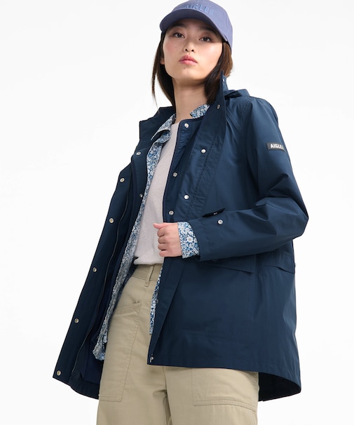 防風 防水 透湿 GORE-TEX ゴアテックス 2レイヤー フーデッドコート / フード取り外し可