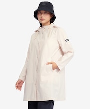 UVカット オーガニックコットンロング丈 フーデッドジャケット