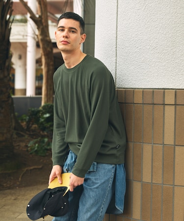 吸水速乾 ロングスリーブワッフル長袖Tシャツ RP