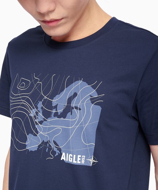 吸水速乾 グラフィックプリント半袖Tシャツ