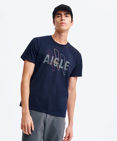 吸水速乾 抗菌防臭 ロゴプリントTシャツ