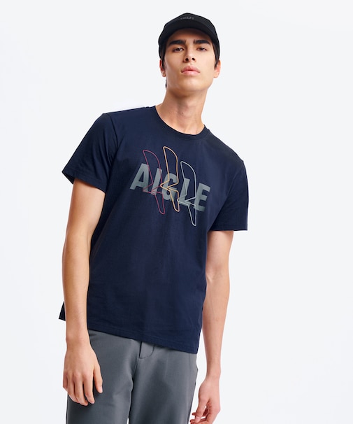 吸水速乾 抗菌防臭 ロゴプリントTシャツ