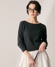ボートネック 七分袖 Tシャツ