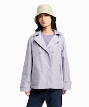 防風 透湿 防水 GORE-TEX ゴアテックス ショートトレンチコート / フード取り外し可