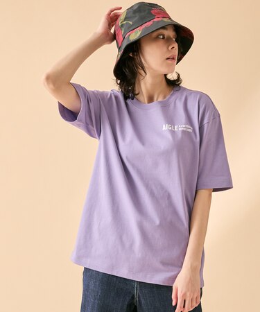 AIGLE オーバーサイズバックプリントロゴ 半袖Tシャツ