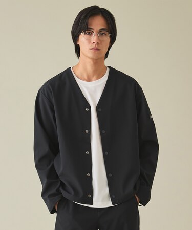 撥水 防風 ストレッチ ソフトシェル カーディガンジャケット