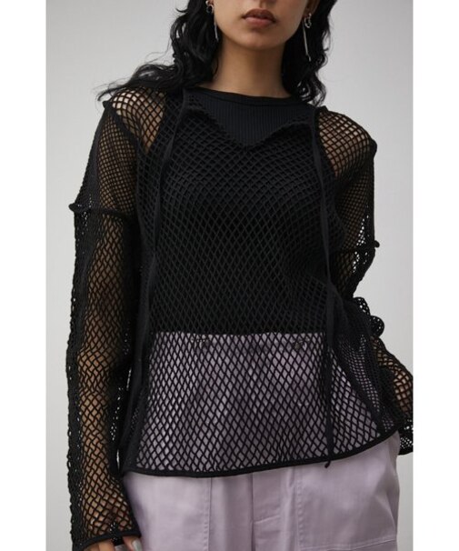 PATTERN MESH PULLOVER