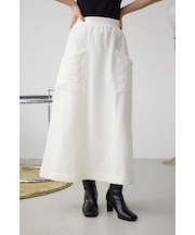 キルティングデザインカットスカート