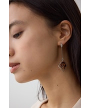 アクリル×メタルアシンメトリーピアス