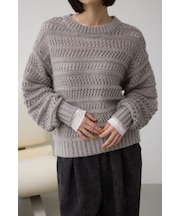 メッシュボーダーインナーセットニット