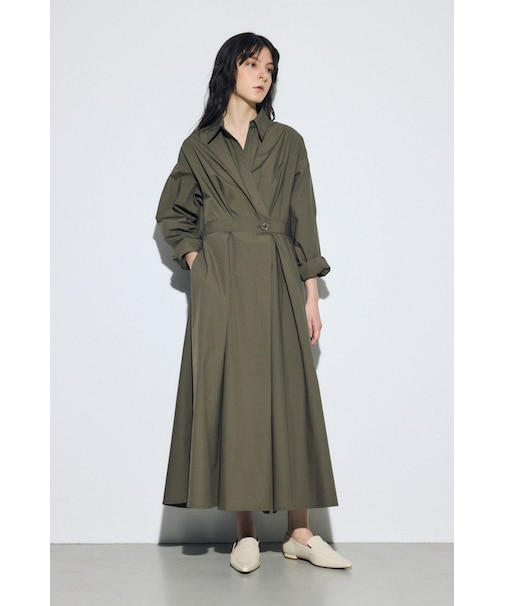 ウエストマークロングシャツワンピース