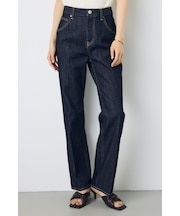 【WEB限定】AZUL DENIM センタープレスストレートデニム ショート丈
