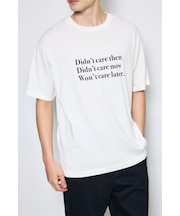 引き揃え天竺Didn't care Tシャツ