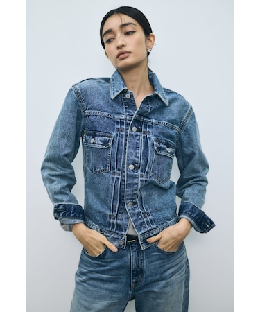 【セットアップ対応】AZUL DENIM タイトフィットデニムジャケット