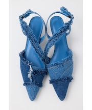 REMAKE DENIM POINTY HEEL パンプス