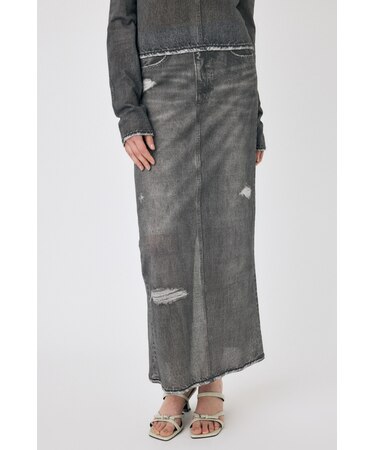 DENIM PRINT TRANSPARENT スカート
