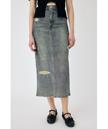 DENIM PRINT TRANSPARENT スカート