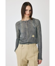 DENIM PRINT TRANSPARENT ロンT