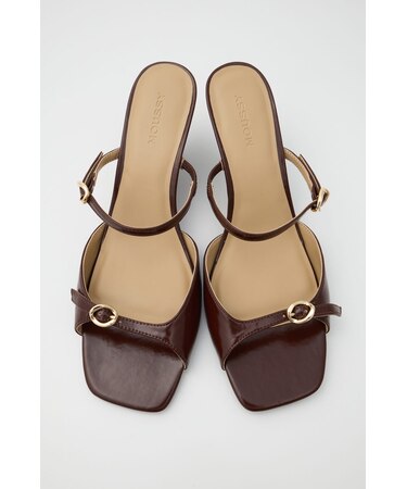 DOUBLE BELTED WEDGE サンダル