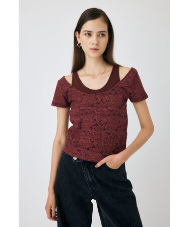 LAYERED LACE トップス