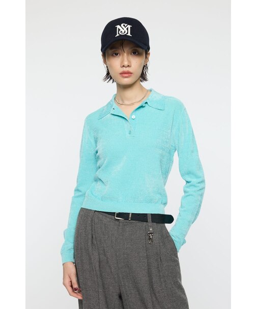 VELOUR TOUCH KNIT ポロ