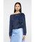 FAUX FUR KNIT CROP トップス