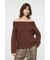 OVER RIB OFF SHOULDER トップス