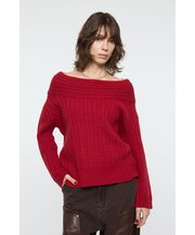 OVER RIB OFF SHOULDER トップス
