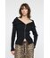 BIG COLLAR ZIP UP ニットトップス