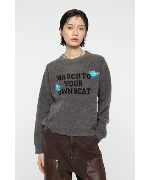 FLORAL PATCH JACQUARD セーター