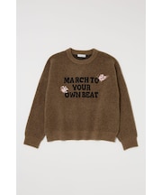 FLORAL PATCH JACQUARD セーター