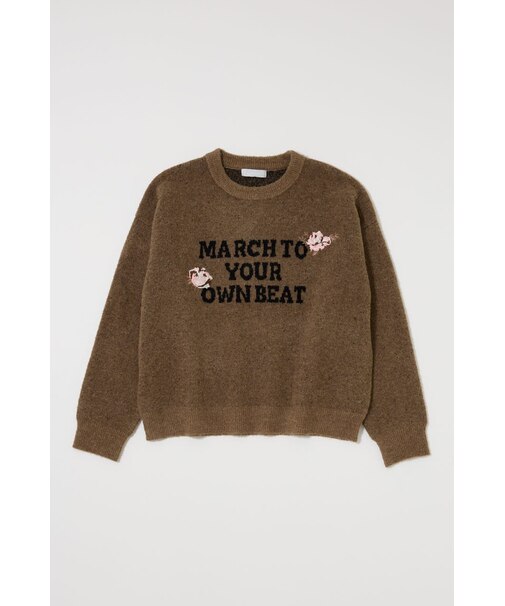 FLORAL PATCH JACQUARD セーター