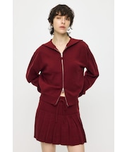 ZIP UP PARKA & PLEATED ミニスカート
