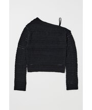 RANDOM STRIPE OFF SHOULDER トップス