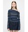 RANDOM STRIPE OFF SHOULDER トップス