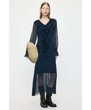 RUFFLE CHIFFON MAXI ドレス